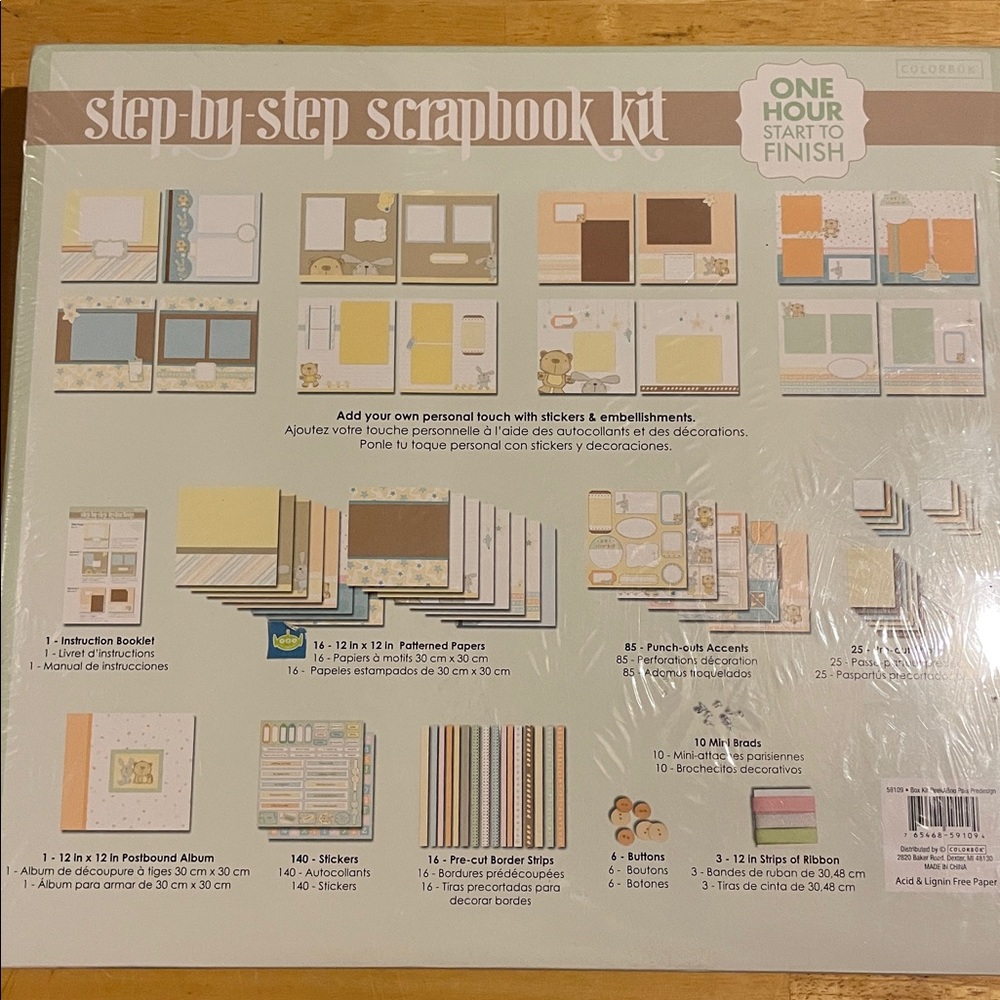 Step-by-Step Scrapbook Kit for baby book - Picture 3 of 4